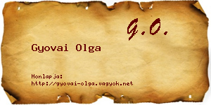 Gyovai Olga névjegykártya