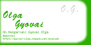 olga gyovai business card